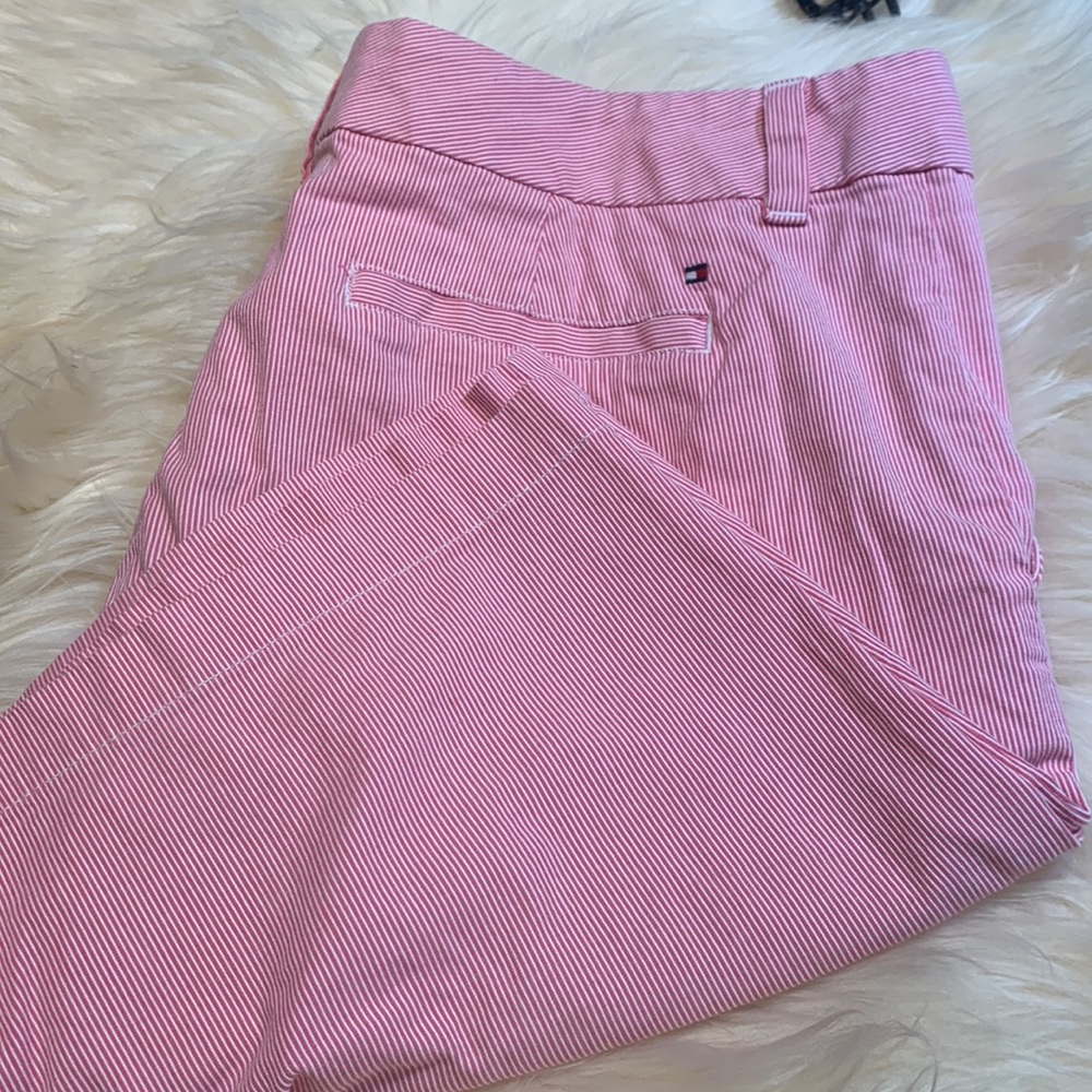 SALE!! Stretchy flat front striped golf shorts